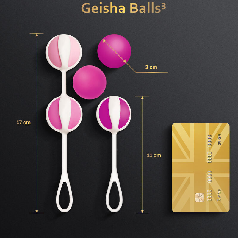 Set di 5 sfere da geisha rosa G-VIBE, eleganti e delicate, perfette per il benessere e il piacere.