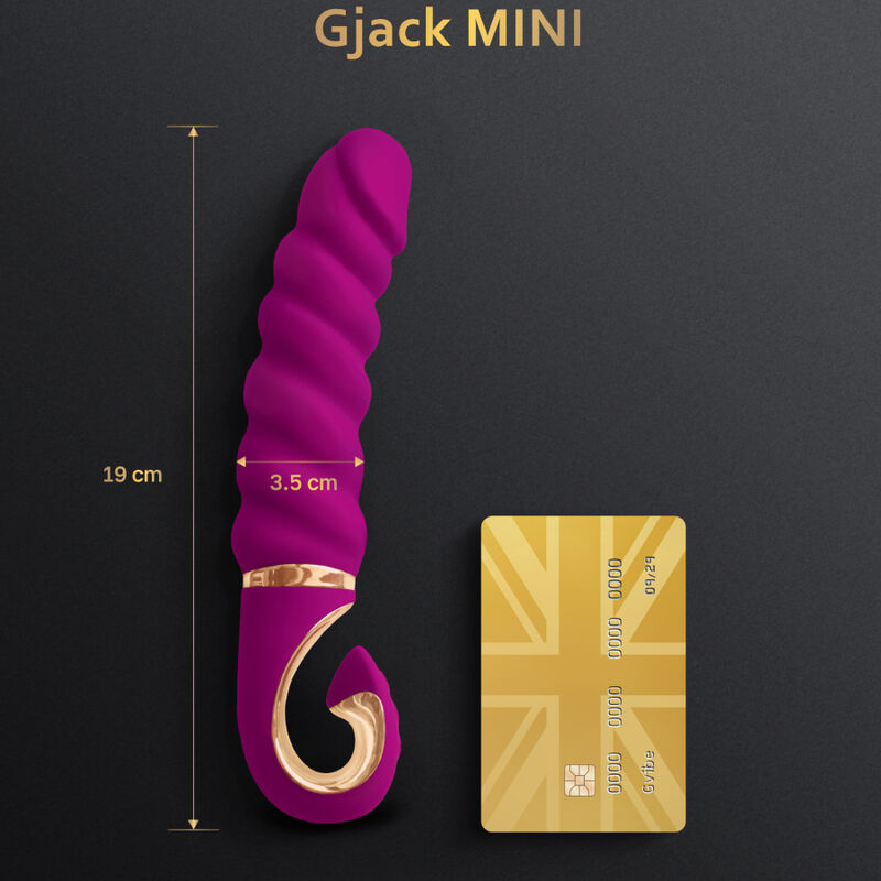 Vibratore G-VIBE G-Jack Mini in silicone viola con design compatto e ergonomico, ideale per stimolazione mirata.