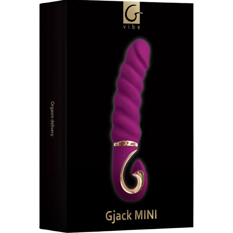 Vibratore G-VIBE G-Jack Mini in silicone viola, design compatto e ergonomico, ideale per stimolazione mirata e piacere.