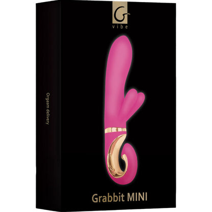 Vibratore in silicone G-VIBE Grabbit Mini rosa, design compatto e ergonomico, ideale per stimolazione personale.