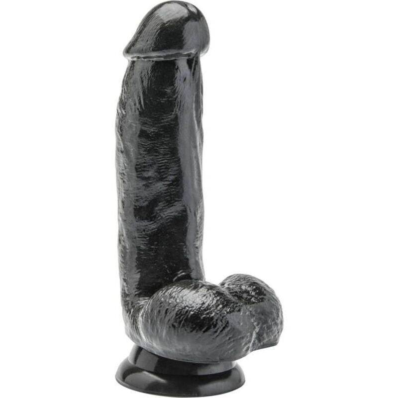 Dildo nero GET REAL di 12 cm con sfere, realistica e dettagliata, visibile in primo piano sull'immagine.
