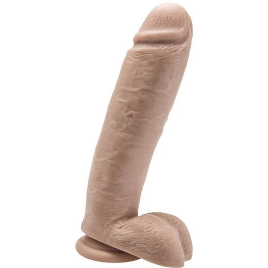 Dildo GET REAL di 25,5 cm con palle di pelle, dettagli realistici, in evidenza in questa immagine.