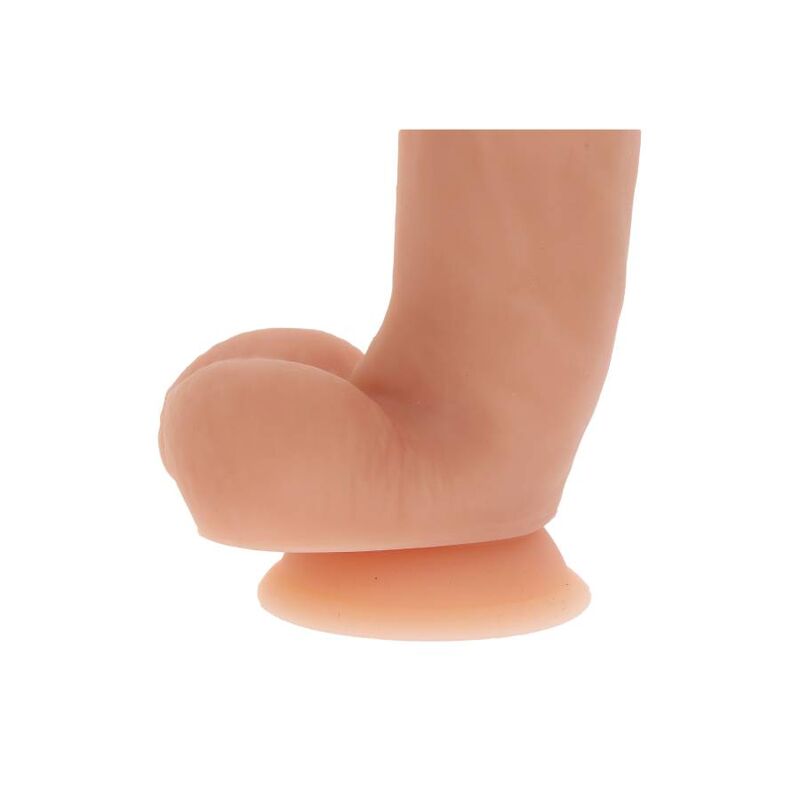 Dildo in silicone GET REAL di 18 cm con dettagli a palle in pelle, realistico e morbido, per uso intimo e piacere personale