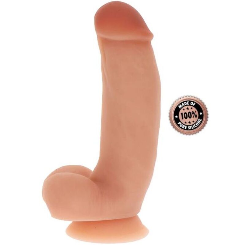 Dildo in silicone GET REAL da 18 cm con dettagli di palline in pelle, realistico e morbido per piacere e stimolazione