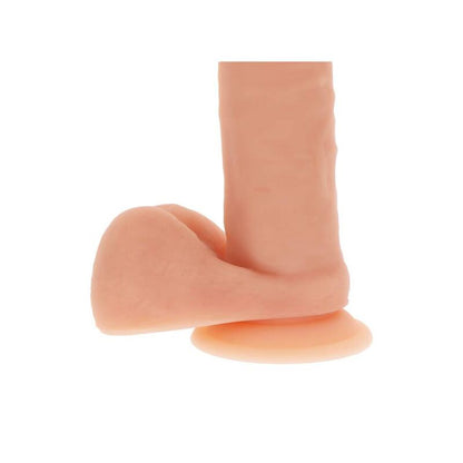 Dildo in silicone GET REAL, 20,5 cm con palle in pelle, dettagli realistici e superficie liscia, ideale per uso intimo.