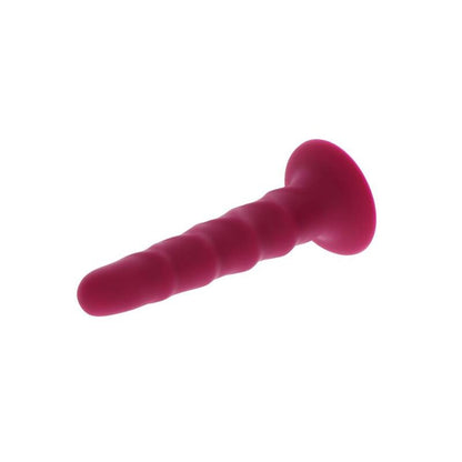 Dong a coste rosso GET REAL, lunghezza 12 cm, dettaglio realistico e texture a coste visibile nell'immagine.