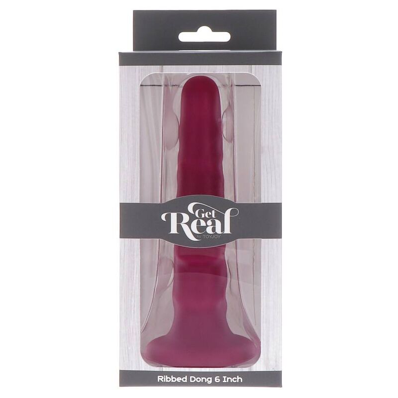 Dongi rosso GET REAL lungo 12 cm con dettagli realistici, ideale per uso personale e piacere.