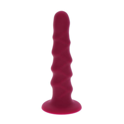 Dopo una vista ravvicinata del dildo rosso GET REAL - DONG A COSTE di 12 cm, con dettagli testurizzati e forma realistica.