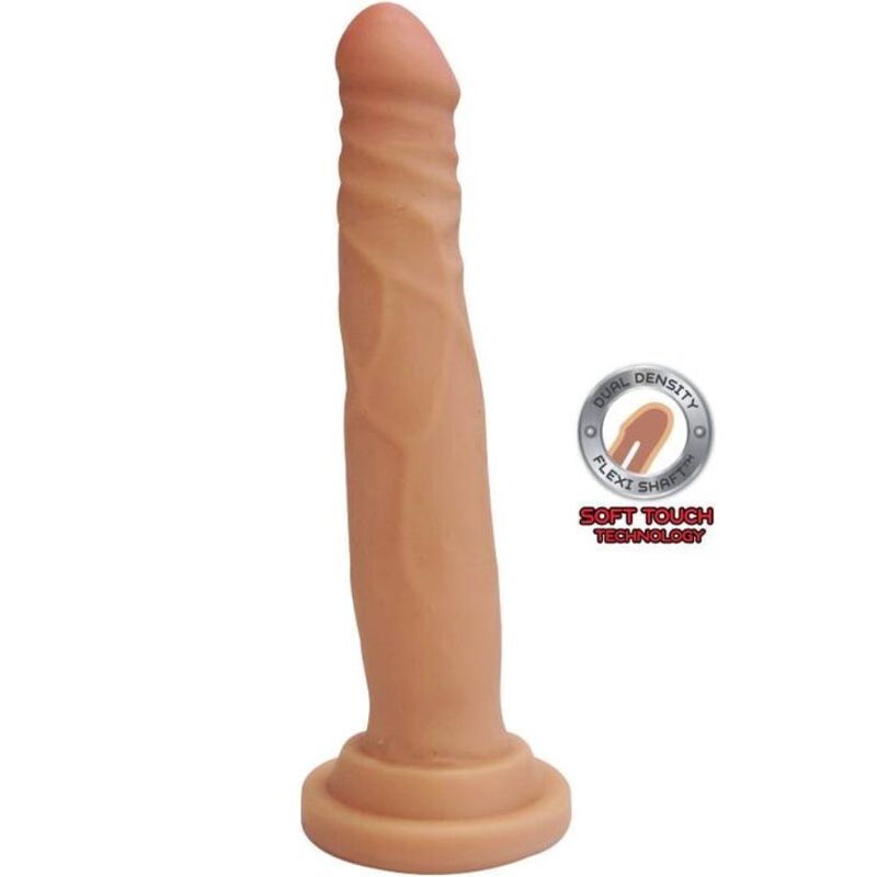 Dongiò doppio densità GET REAL, 19 cm in pelle, mostrato con dettagli realistici e rifiniture di alta qualità.