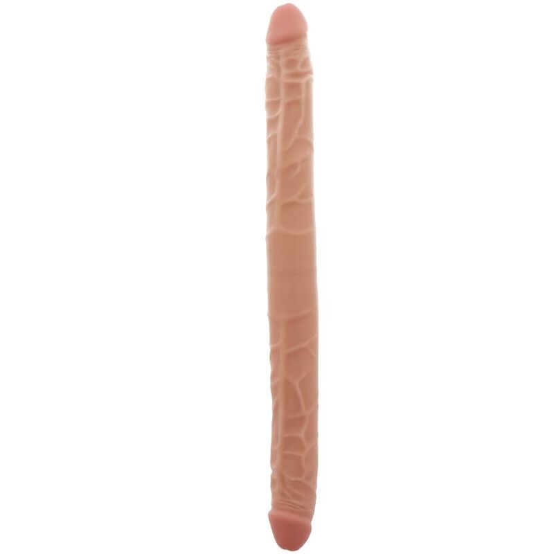 Doppio dong in pelle di 40 cm del marchio GET REAL, figura realistica e dettagliata, perfetta per l'intrattenimento e il divertimento