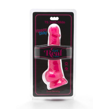 Dildo rosa da 19 cm con sfere, prodotto GET REAL, con dettagli realistici e superficie morbida, per piacere e stimolazione.