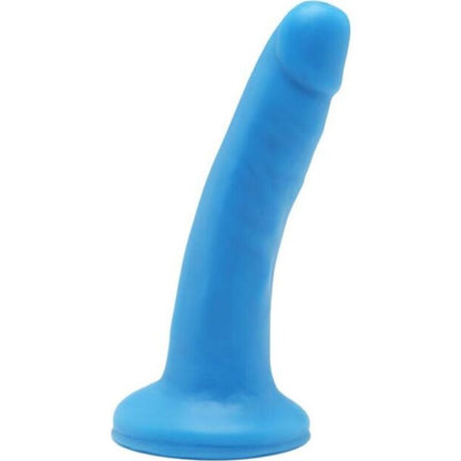 Dildo blu GET REAL Happy Dicks Dong di 12 cm, silicone realistico con dettagli anatomici.