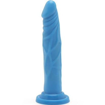 Finto dildo blu GET REAL Happy Dicks da 19 cm, con texture realistica, visibile in immagine.