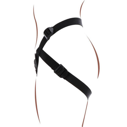 Imbracatura da piacere GET REAL con cinturino nero, dettagli in pelle e design ergonomico, visibile su sfondo neutro.