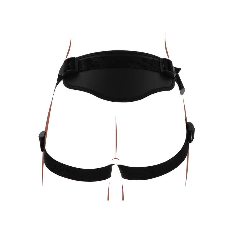 Imbracatura deluxe GET REAL con cinturino nero, resistente e comoda, ideale per attività all'aperto e uso quotidiano.