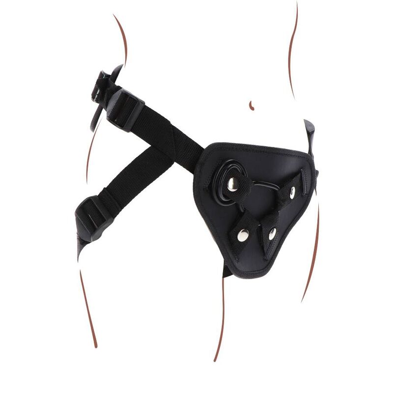 Imbracatura deluxe GET REAL con cinturino nero, resistente e confortevole, per un utilizzo sicuro e stile moderno.