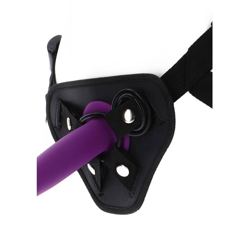 Imbracatura Deluxe con cinturino nero di GET REAL, morbida e regolabile, ideale per il massimo comfort e sicurezza.