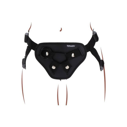 Imbracatura deluxe get real con cinturino nero, comfort e stile per attività all'aperto o sportivo.