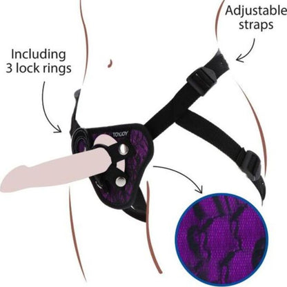 Imbragatura in pizzo GET REAL con cinturino viola, dettagli eleganti e femminili, perfetta per look sofisticati e alla moda.