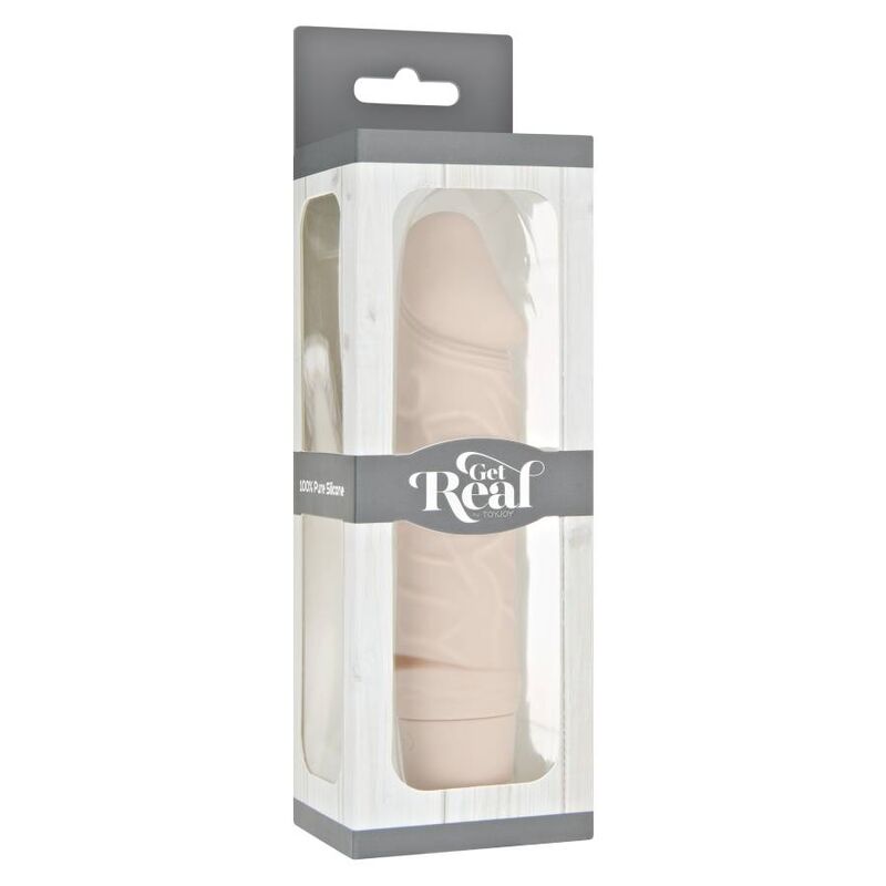 Mini vibratore classico GET REAL in pelle, con forma compatta e dettagli realistici per stimolazione.