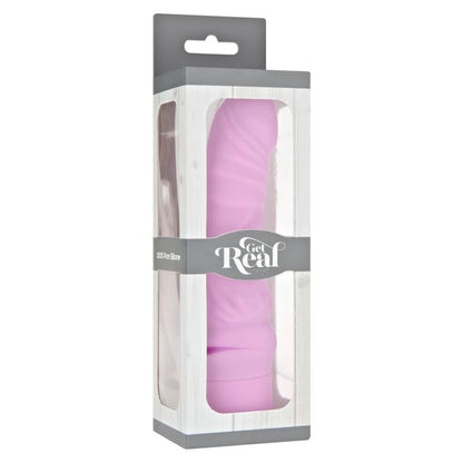 Mini vibratore classico rosa GET REAL, design compatto e ergonomico per stimolazione G-spot, con superficie liscia e dettagli eleganti.