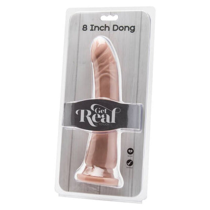 Dong in pelle GET REAL lungo 20,5 cm, dettagli realistici e texture morbida, ideale per giochi intimi e stimolazione.