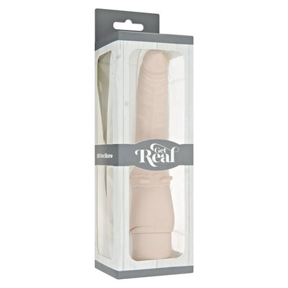 Pelle vibrante classica liscia GET REAL, superficie liscia e lucida, morbida al tatto, per un aspetto elegante e naturale.