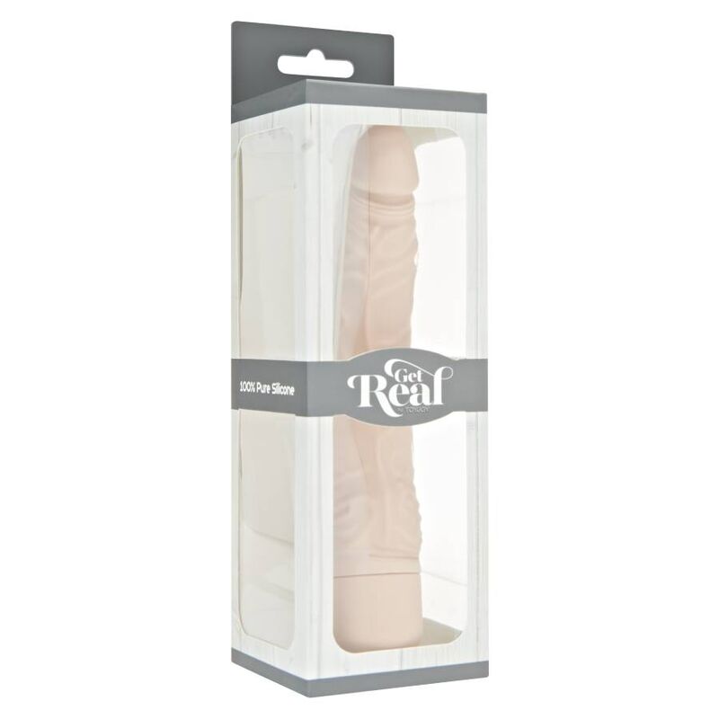 Pelle vibrante classica sottile GET REAL, esempio di superficie liscia e lucida, in tonalità naturale, perfetta per accessori di qualità.