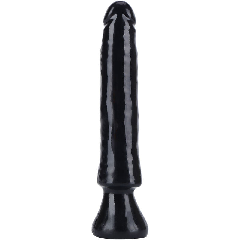 Dildo nero da 16 cm della linea GET REAL STARTER DONG, superficie liscia e realistica, visibile in primo piano nell'immagine.