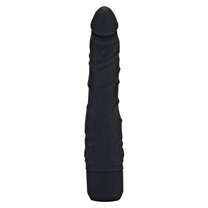 Vibratore classico slim nero GET REAL, con forma ergonomica e superficie liscia, ideale per stimolazione e piacere personale.