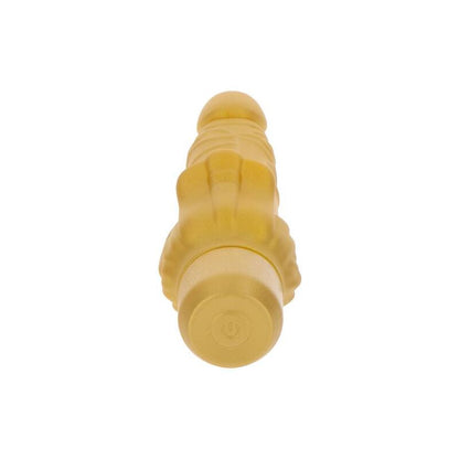 Vibratore gold Dicker Stim GET REAL, stimolatore di lusso in oro con design realistico e dettagliato, per piacere e stimolazione.