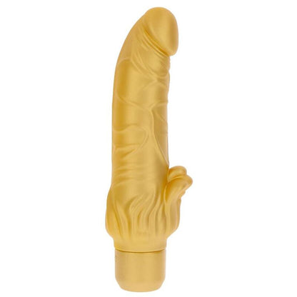 Vibratore gold Dicker Stim di GET REAL, design realistico in oro, con dettagli tattili, ideale per stimolazione sensoriale e piacere.