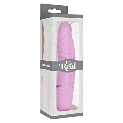 Vibratore rosa originale Classico GET REAL, elegante e discreto, con impugnatura ergonomica e superficie liscia.