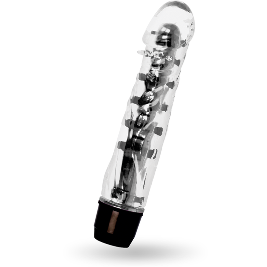 Vibratore nero GLOSSY Lenny con finitura lucida, design elegante e compatto, perfetto per stimolazione personale.