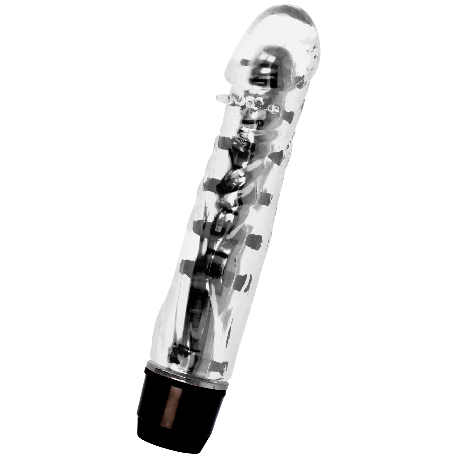 Vibratore nero GLOSSY Lenny con finitura lucida, design elegante e compatto, ideale per stimolazione personale.
