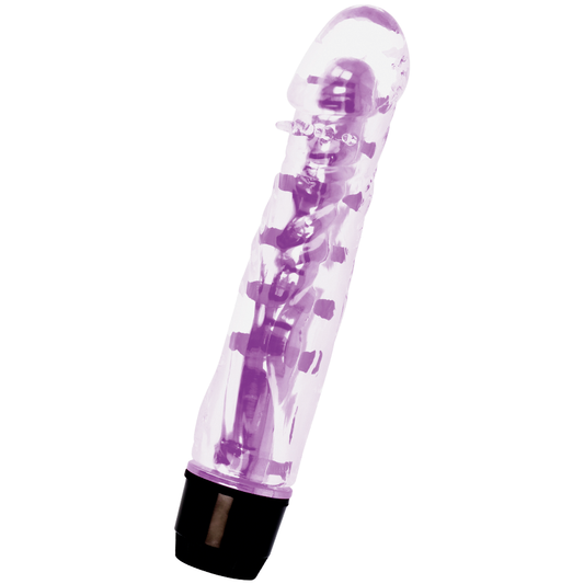 Vibratore viola GLOSSY LENNY con finitura lucida, design ergonomico e superficie liscia per piacere e stimolazione.
