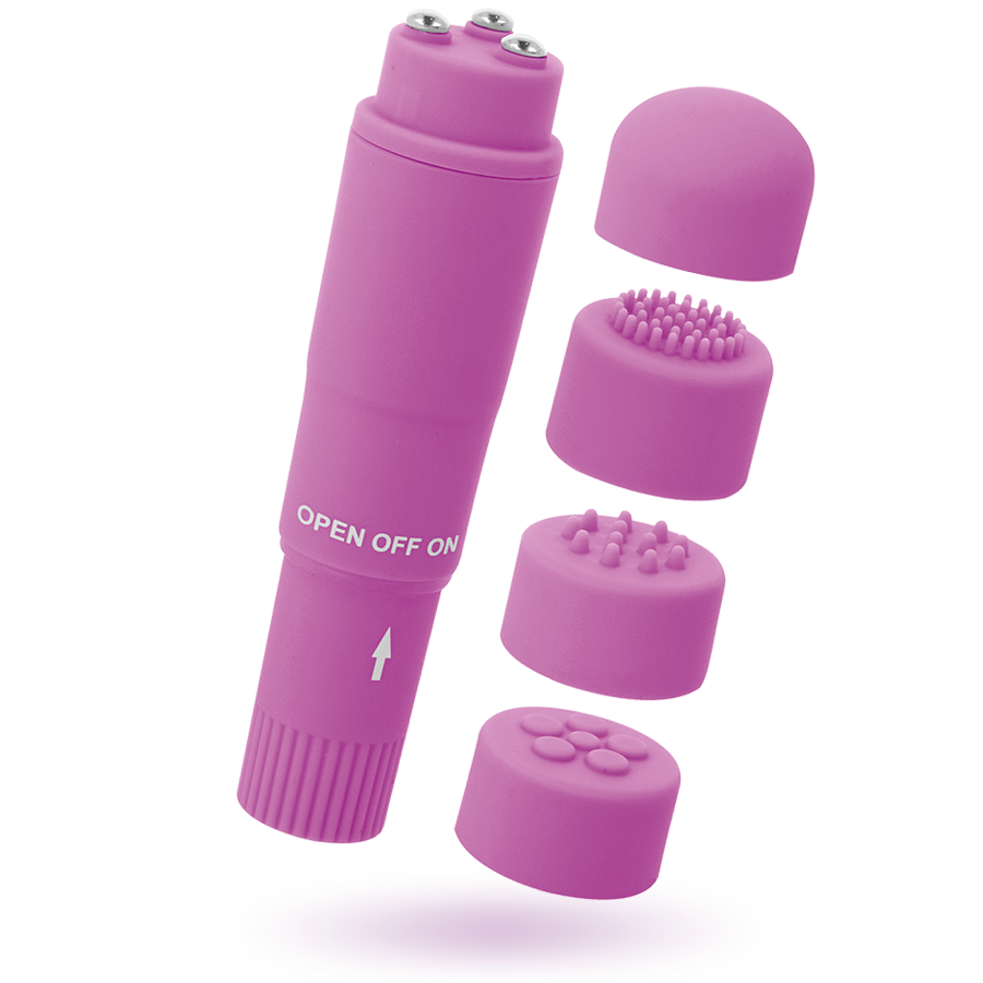 Massaggiatore Kurt Pocket GLOSSY di colore viola, compatto e portatile, con impugnatura ergonomica per massaggi rilassanti