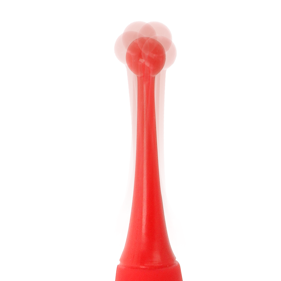 Vibratore rosso HALLO FOCUS, design compatto e ergonomico, ideale per stimolazione e piacere personale.