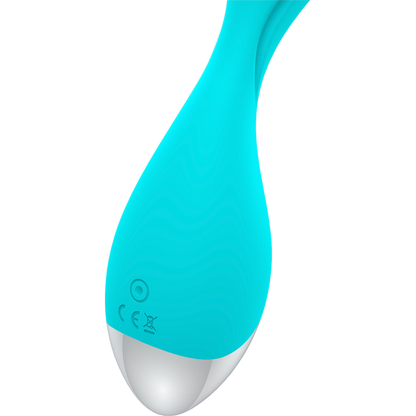 Vibratore mini HAPPY LOKY FUN, elegante e compatto, in silicone rosa con dettagli colorati, ideale per piacere personale.