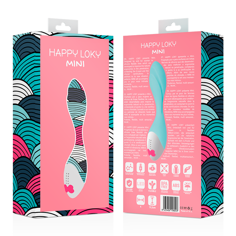 Vibratore mini Happy Loky, piccolo e discreto, con design ergonomico per stimolazione piacevole e sicura.