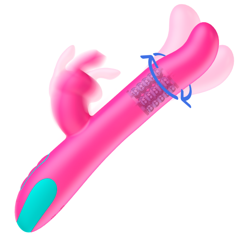 Coniglio vibratore e rotatore Happy Loky Pluto, compatibile con tecnologia wireless, immagine del prodotto in dettaglio.