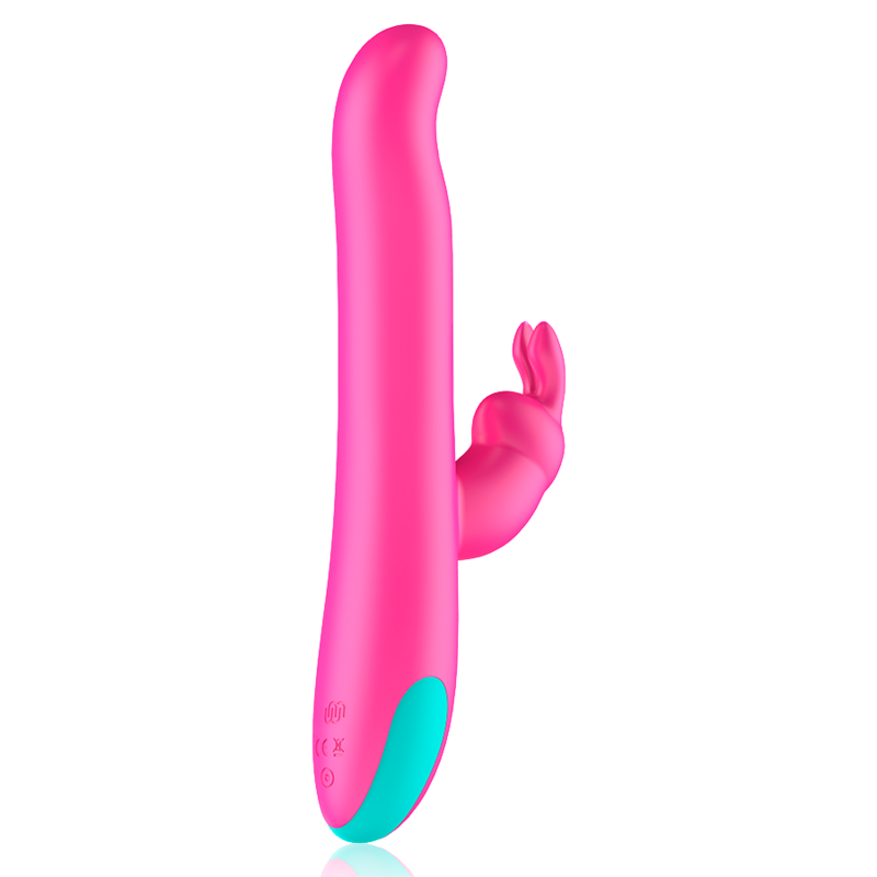 Vibratore e rotatore Pluto coniglio della HAPPY LOKY, compatibile con tecnologia wireless, in colore rosa e design realistico