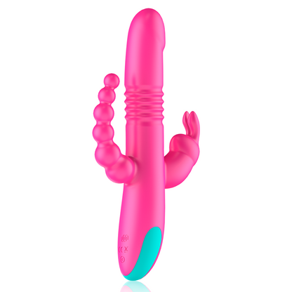 Stimolatore HAPPY LOKY Tripla per punti G, anale e clitoride, compatibile con tecnologia wireless, modello Donald.