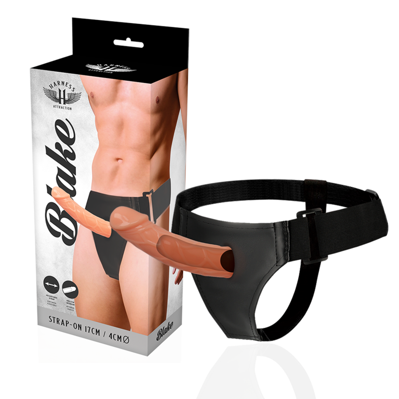 Imbracatura HARNESS ATTRACTION modello Rnes Hueco Blake, 15,5 cm x 4 cm, in nylon con fibbie e dettagli robusti.