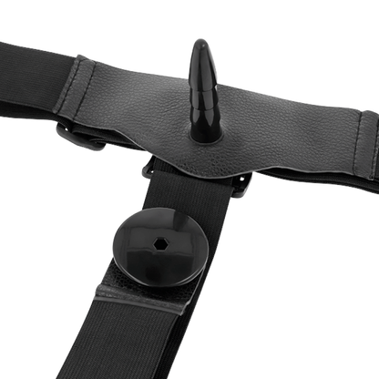 Imbracatura HARNESS ATTRACTION Wayne doppia penetrazione, lunghezza 16,5 cm, diametro 3,5 cm, in dettaglio.