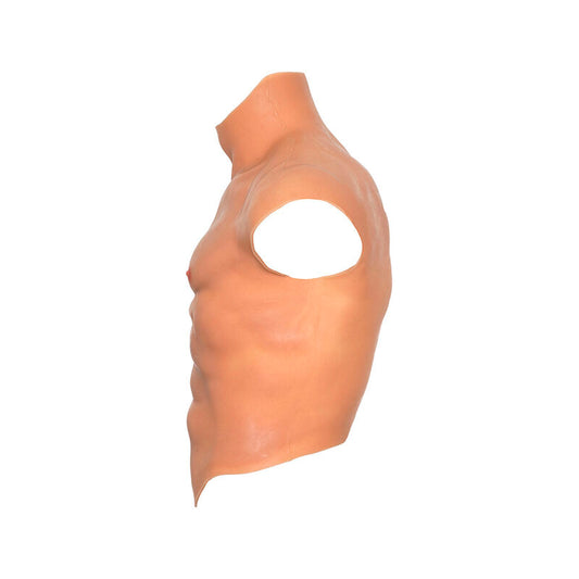 Maschile torso in silicone HIDDEN DESIRE ALTER EGO con camicia e muscoli addominali realistici, colore Flesh, dettaglio accurato