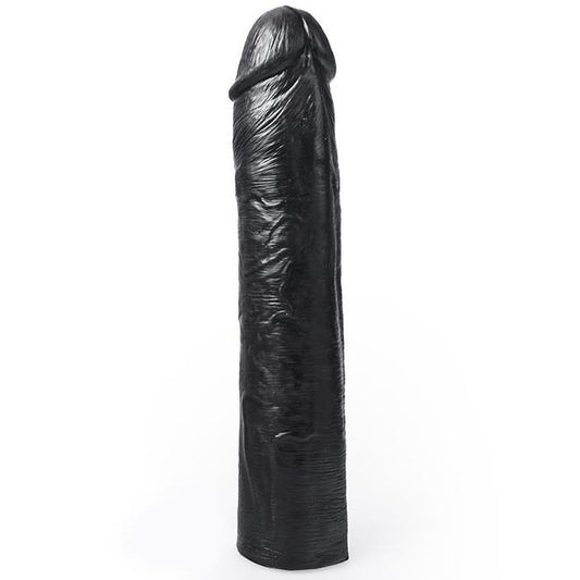 Dildo realistico nero Benny di Hung System, lunghezza di 25,5 cm, con dettagli realistici e superficie liscia.