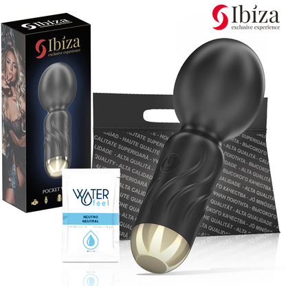 Vibratore a bacchetta tascabile IBIZA di Ibiza Technology, compatto e discreto, con superficie liscia e design ergonomico.