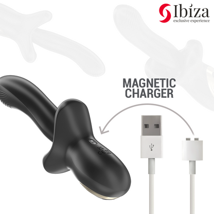 Vibratore potente Ibiza Technology con effetto spinta e morso, design ergonomico e dettagli realistici per stimolazione intensa.