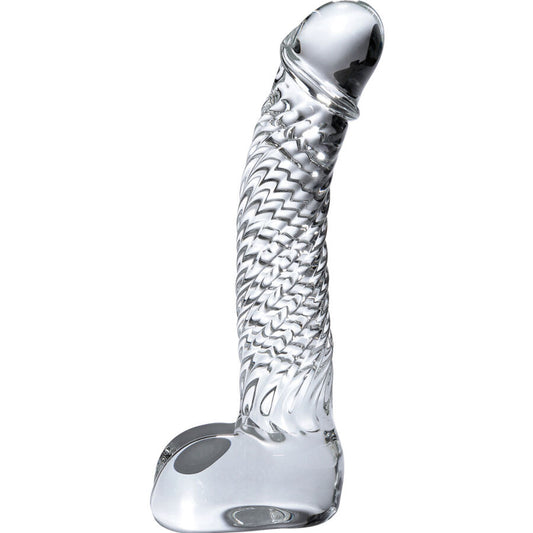 Massaggiatore di cristallo ICICLES n. 61, strumento di bellezza e benessere con cristallo trasparente e dettagli eleganti.